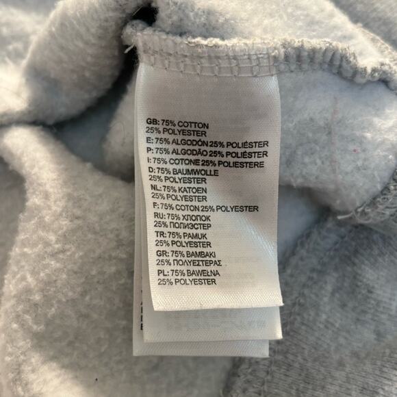 The North Face Womens Hoodie Gray Pink Logo Long Sleeve Pullover Sweatshirt Sz L - Picture 6 of 12